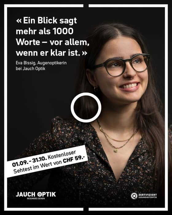 Für einen Termin kannst Du dich gerne per Telefon oder Onlineagende bei uns melden. ✨
Wir freuen uns auf Dich!
Dein Jauch Optik Team